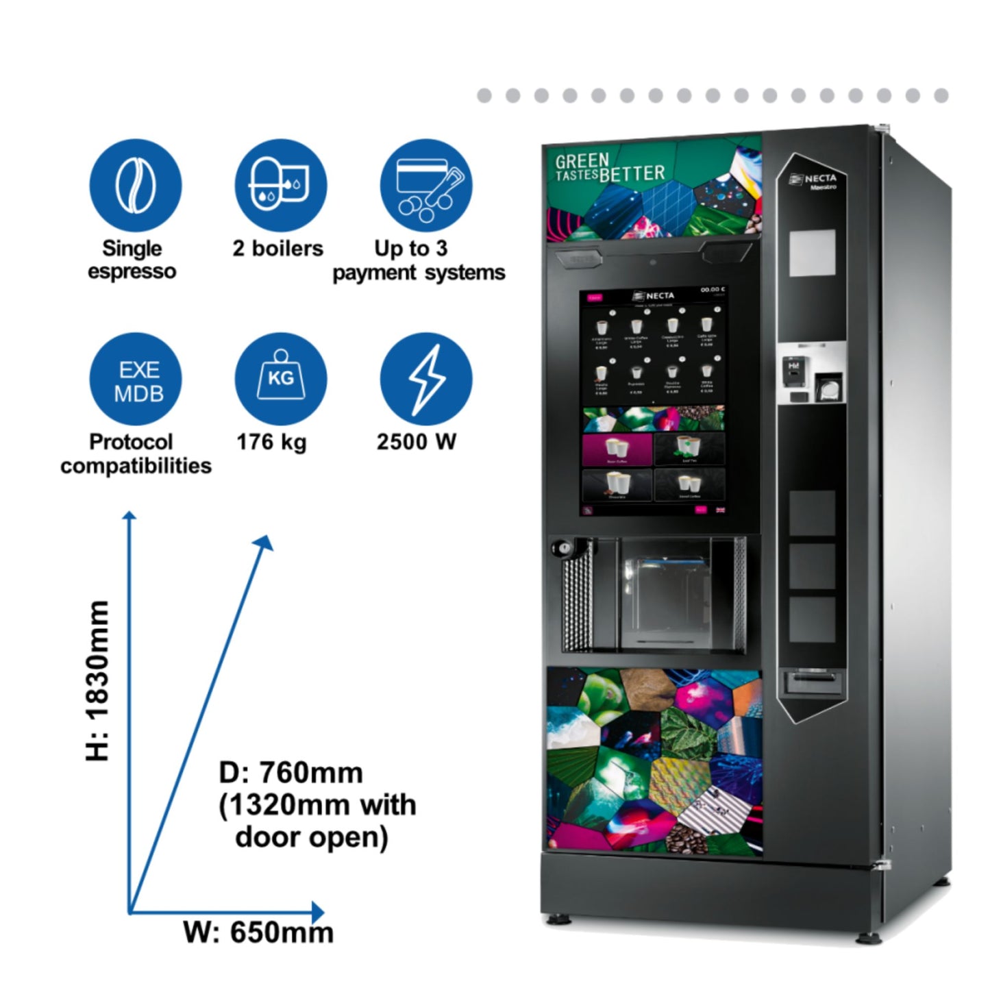 Necta Barista 1000 (touch screen or Direct Selection)