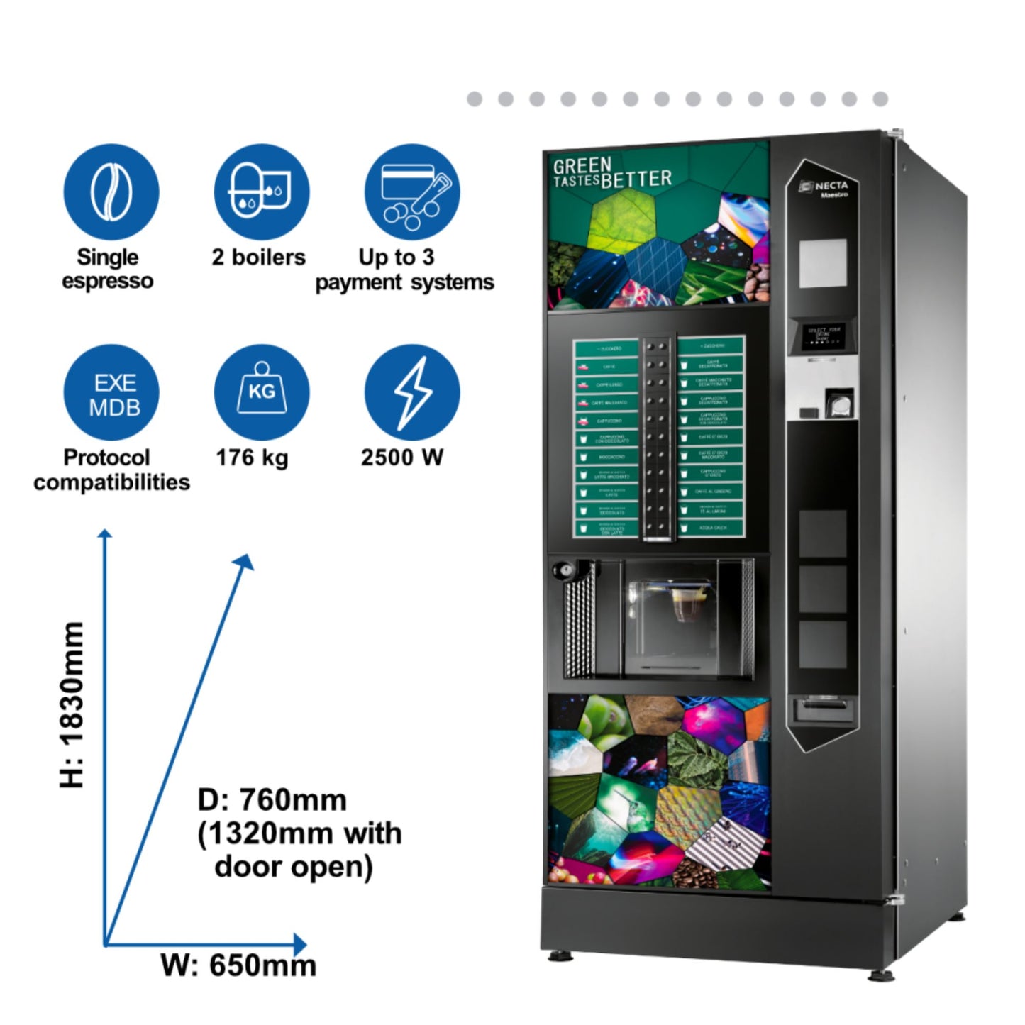 Necta Barista 1000 (touch screen or Direct Selection)