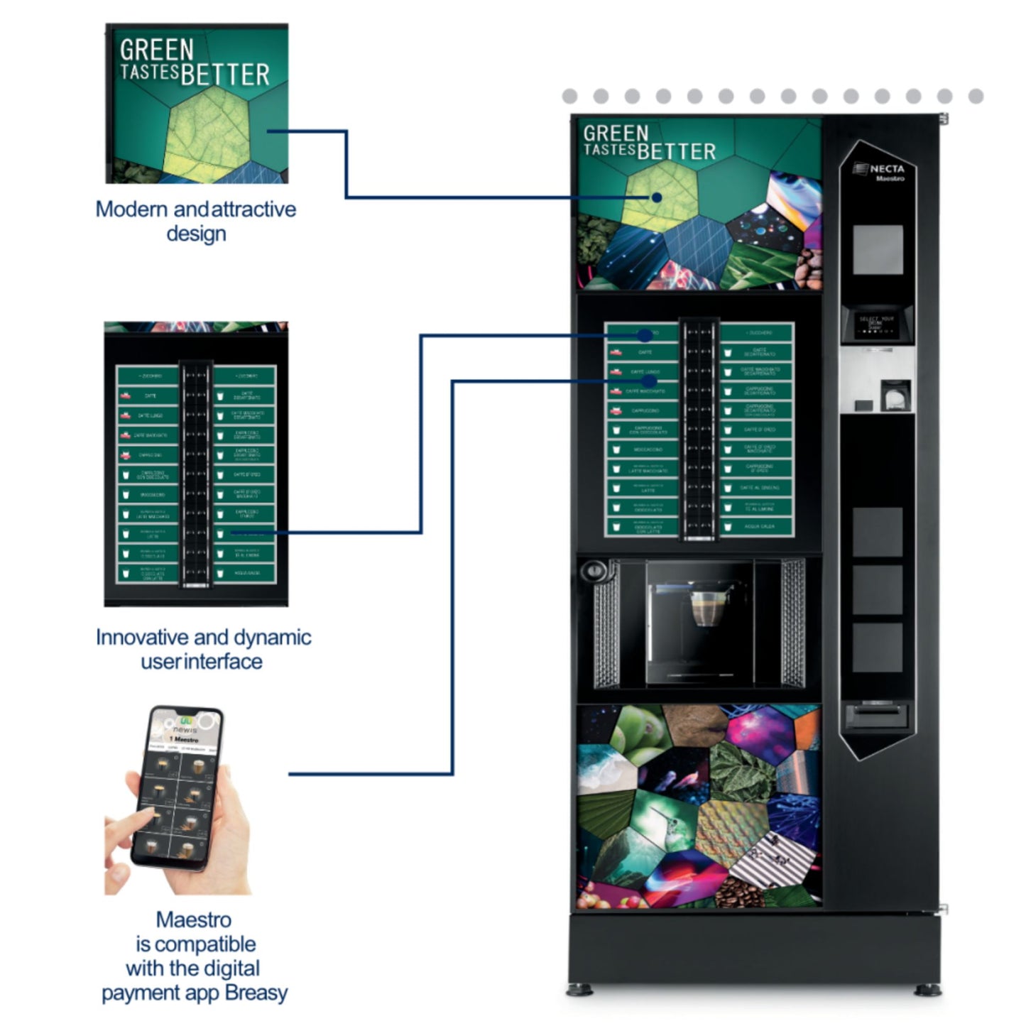 Necta Barista 1000 (touch screen or Direct Selection)