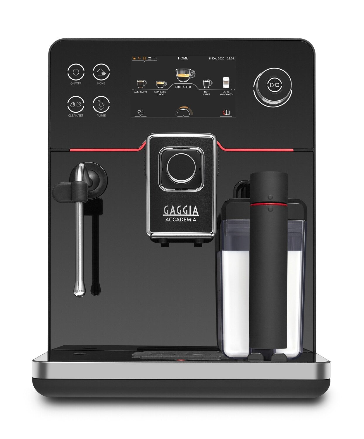 Gaggia Accademia Glass Black - One Touch Cappuccino Coffee Machine