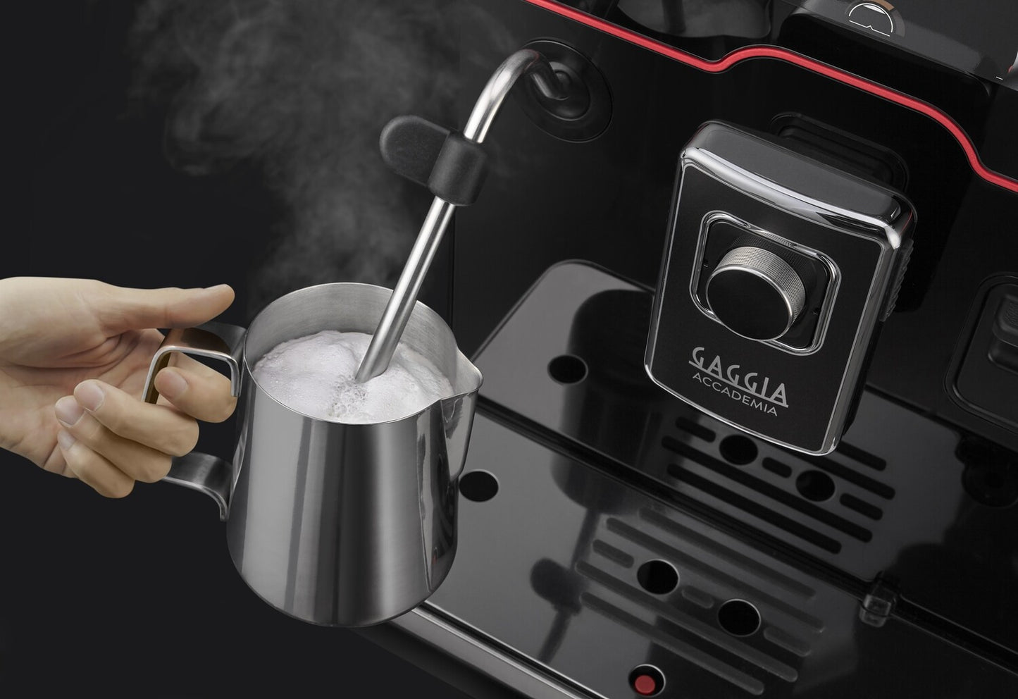Gaggia Accademia Glass Black - One Touch Cappuccino Coffee Machine