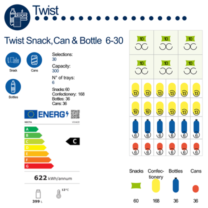 Necta TWIST Snack & Cold Drink Vending Machine